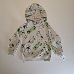 Minecraft Kids Hoodie - Gray and Green